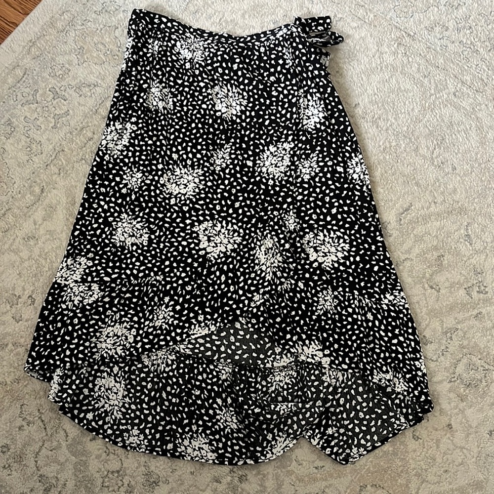 Black and White Midi Skirt